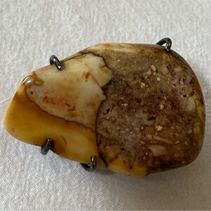 Vintage Jasper Brooch in a Farnham Sterling Clasp